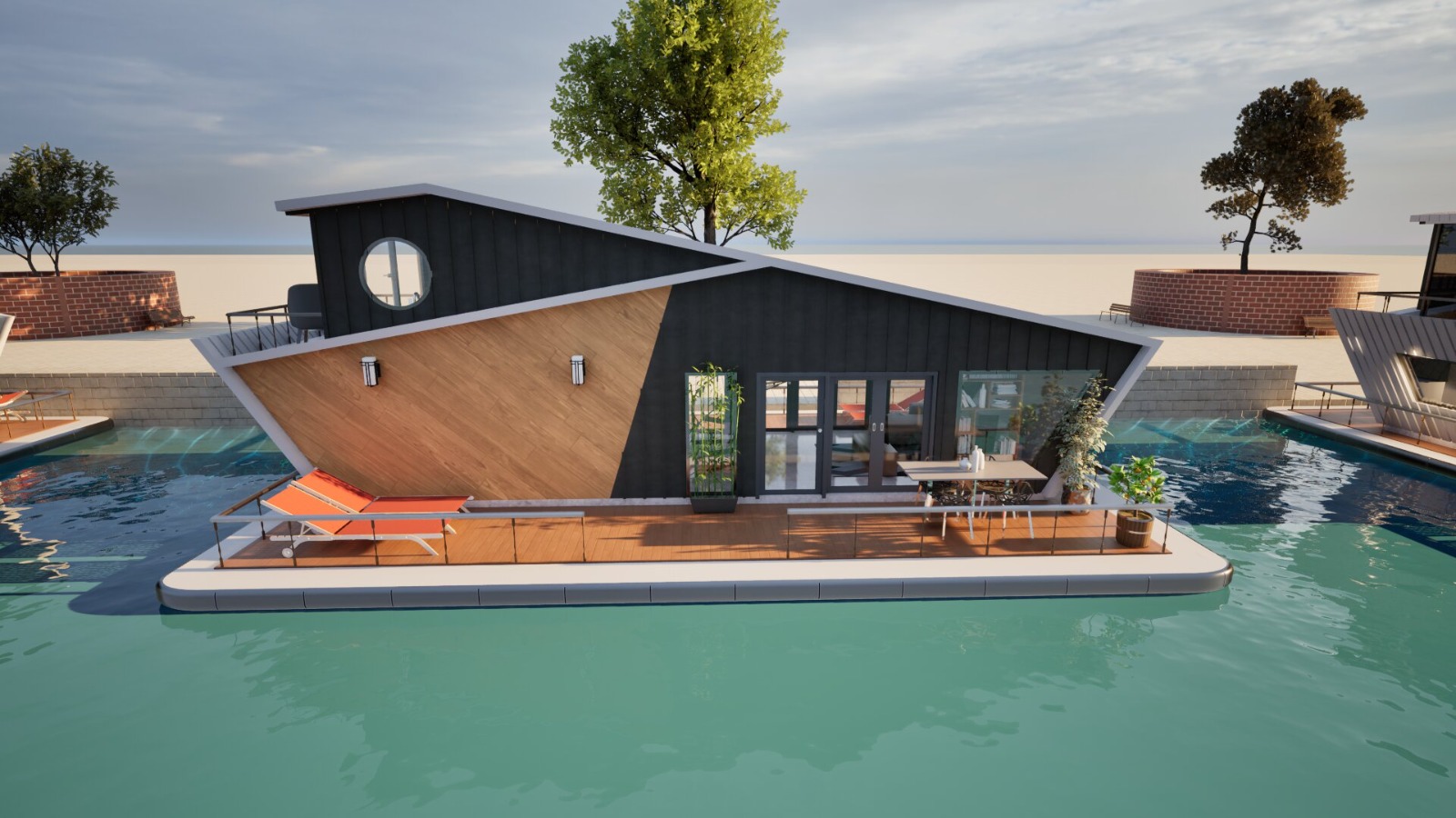 96m2 OTURUMLU DENİZ EVLERİ